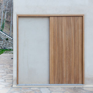 Fusteria BRAIPONT: Paravent corredís d'iroko.