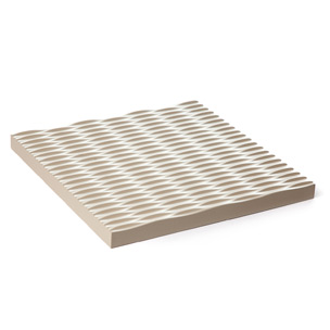 Fusteria BRAIPONT: Panell texturat en relleu amb base de mdf lacat.