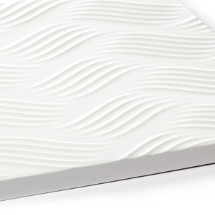 Fusteria BRAIPONT: Panell texturat en relleu amb base de mdf lacat.